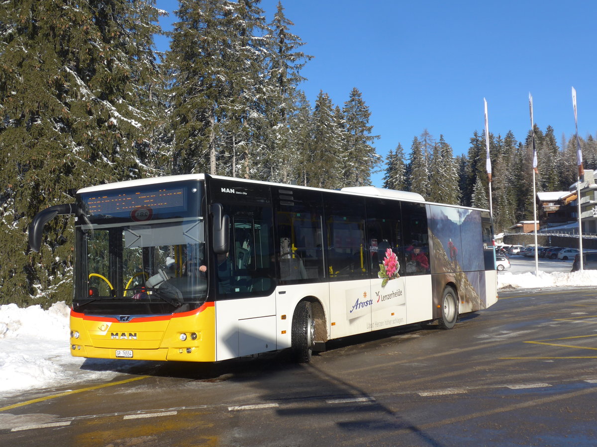 (200'290) - Bossi&Hemmi, Tiefencastel - GR 76'554 - MAN am 26. Dezember 2018 in Lenzerheide, Clavadoiras