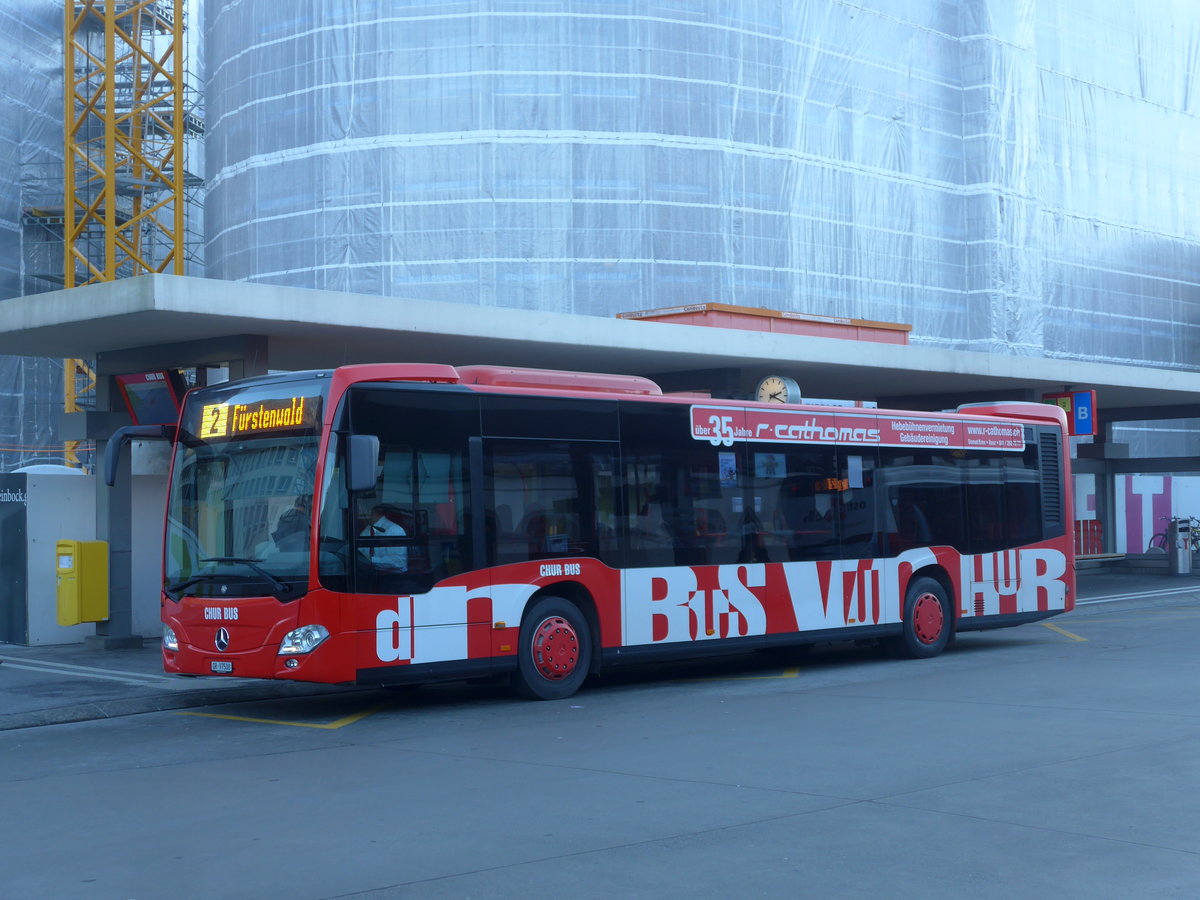 (200'313) - SBC Chur - Nr. 8/GR 97'508 - Mercedes am 26. Dezember 2018 beim Bahnhof Chur