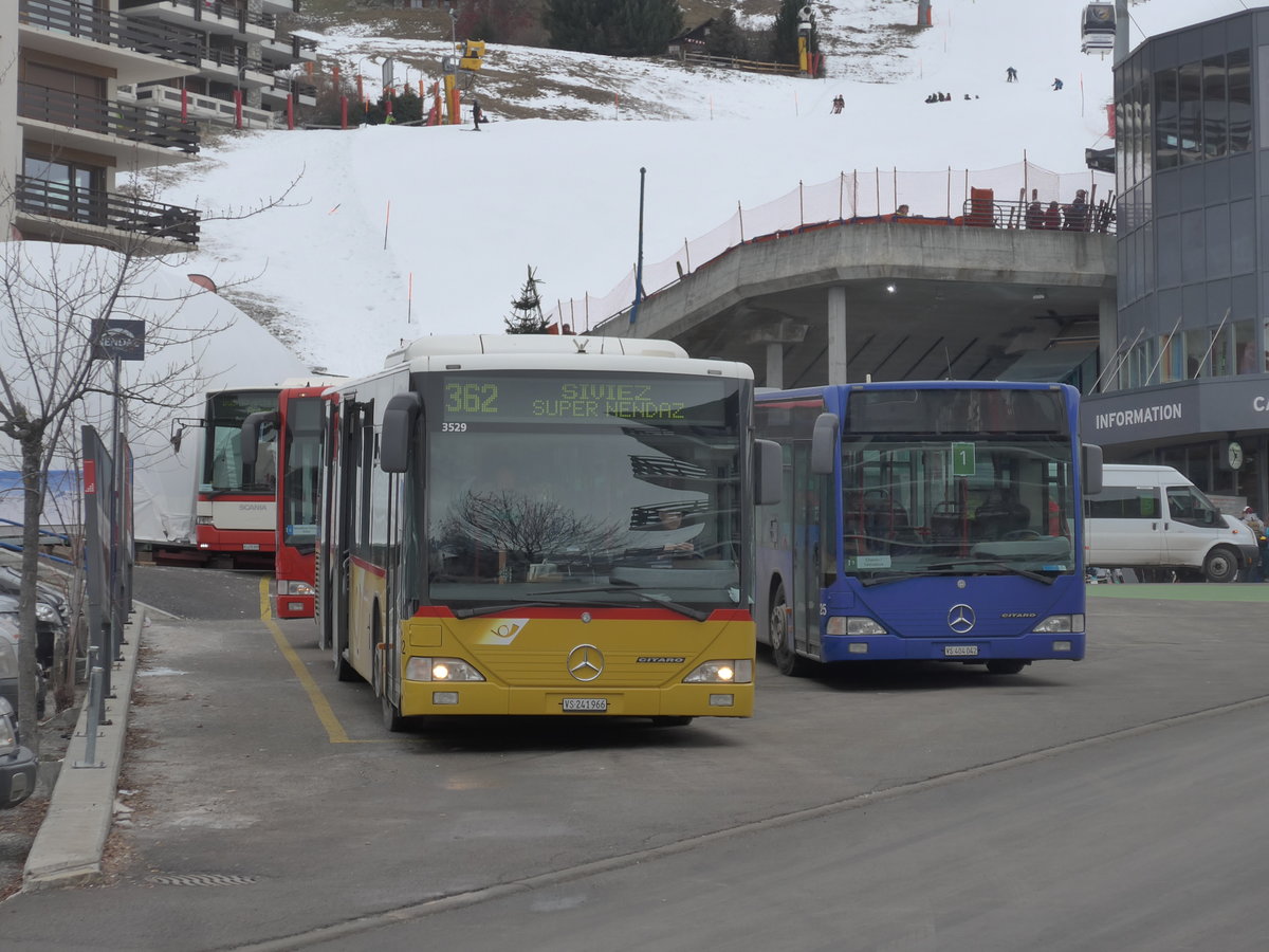 (200'355) - Lathion, Sion - Nr. 12/VS 241'966 - Mercedes (ex PostAuto Wallis) am 30. Dezember 2018 in Haute-Nendaz, Tlcabine