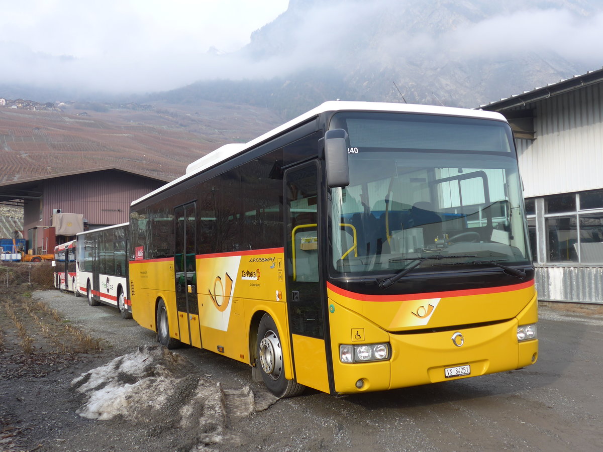 (200'391) - Buchard, Leytron - VS 84'251 - Irisbus (ex Nr. 251) am 30. Dezember 2018 in Leytron, Garage