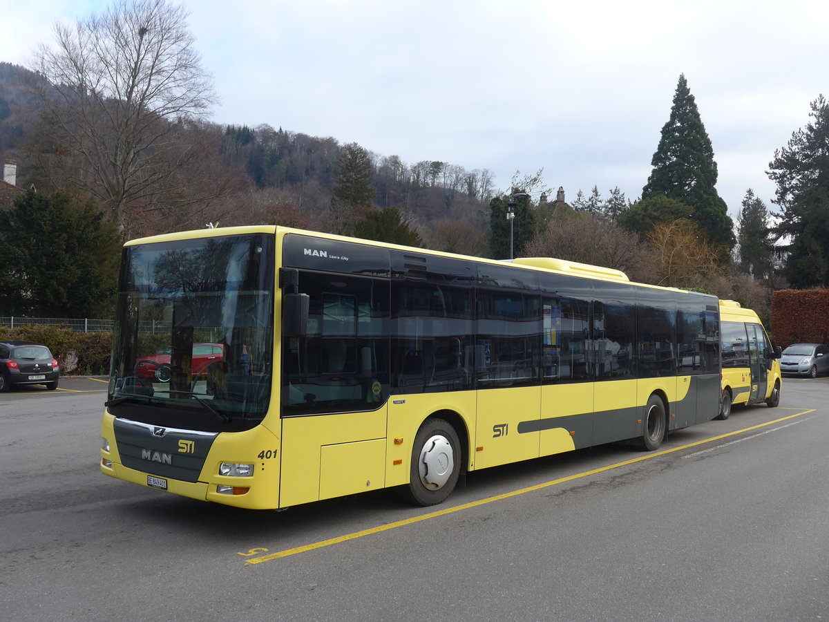 (200'463) - STI Thun - Nr. 401/BE 849'401 - MAN am 31. Dezember 2018 bei der Schifflndte Thun