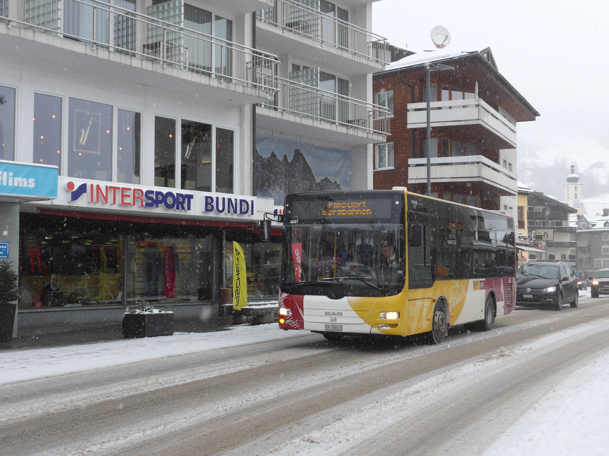 (200'581) - Stuppan, Flims - GR 88'602 - MAN/Gppel am 2. Januar 2019 in Flims, Bergbahnen