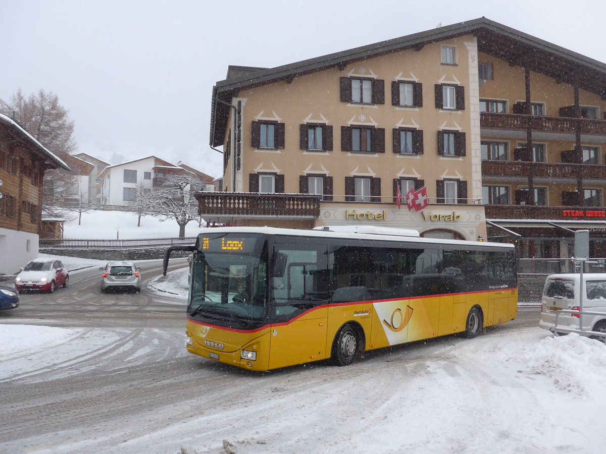 (200'600) - PostAuto Graubnden - GR 170'437 - Iveco am 2. Januar 2019 in Flims, Post