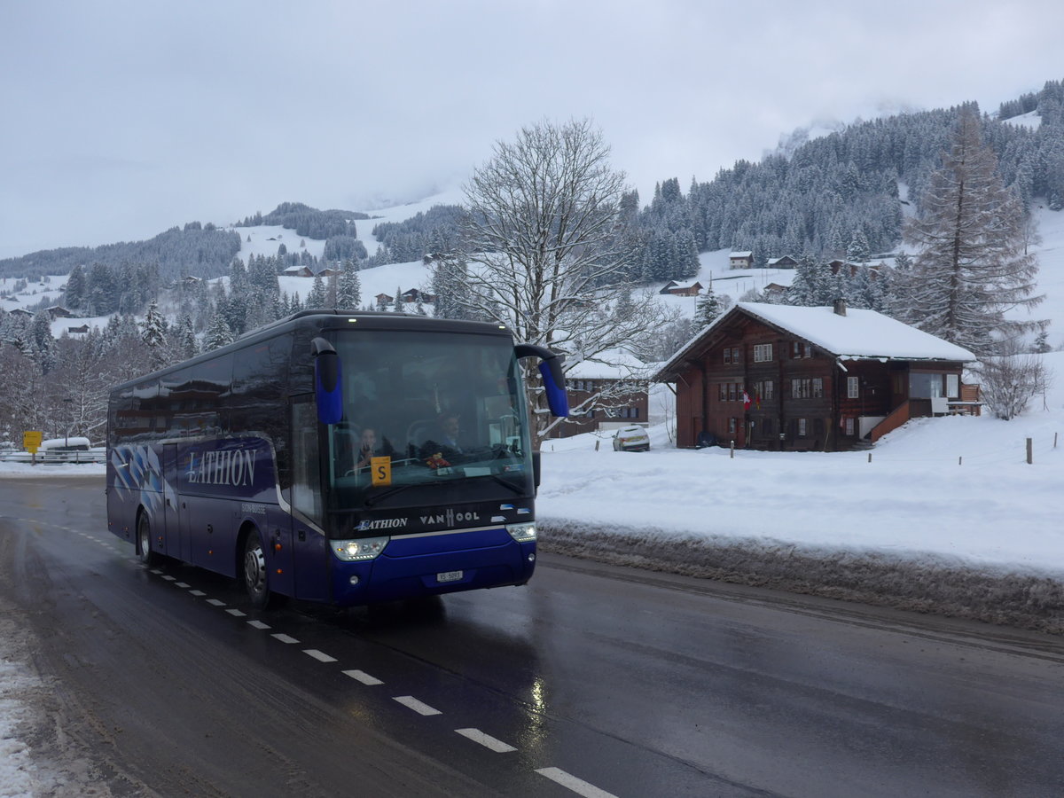 (200'779) - Lathion, Sion - Nr. 41/VS 5093 - Van Hool am 12. Januar 2019 in Adelboden, Oey