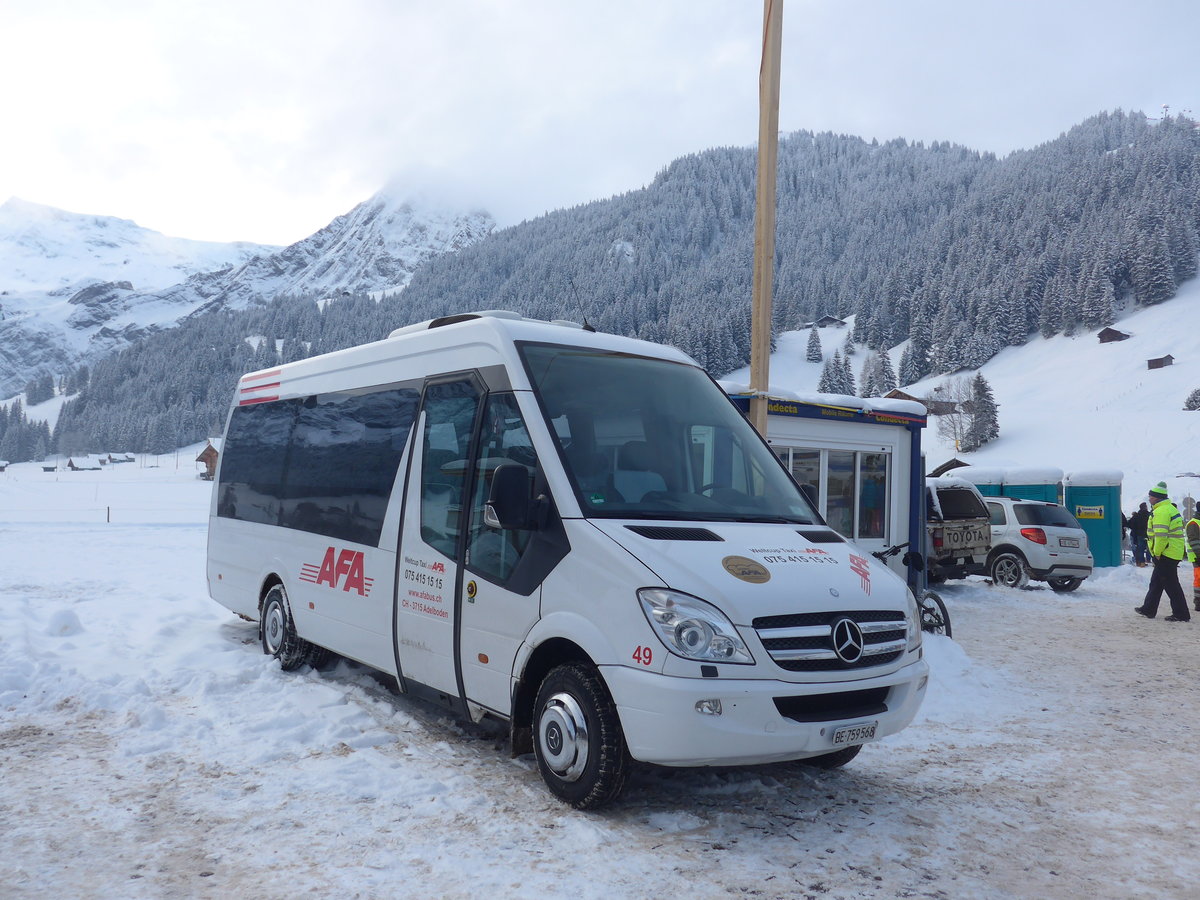 (200'791) - AFA Adelboden - Nr. 49/BE 759'568 - Mercedes (ex Bergmann, Adelboden) am 12. Januar 2019 in Adelboden, Weltcup