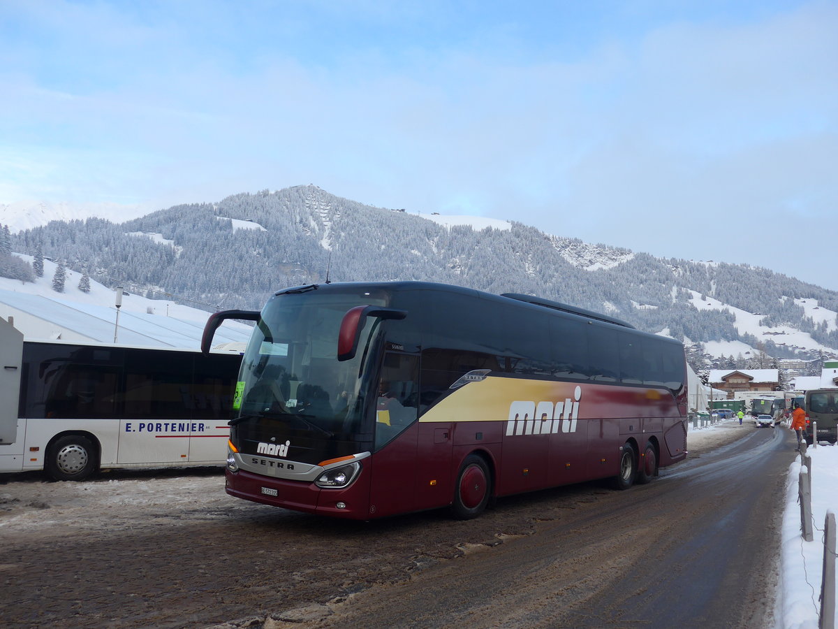 (200'812) - Marti, Kallnach - Nr. 5/BE 572'205 - Setra am 12. Januar 2019 in Adelboden, Weltcup