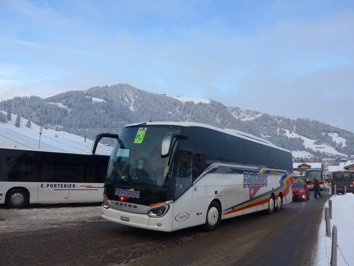 (200'813) - Welti-Furrer, Bassersdorf - Nr. 20/ZH 27'120 - Setra am 12. Januar 2019 in Adelboden, Weltcup