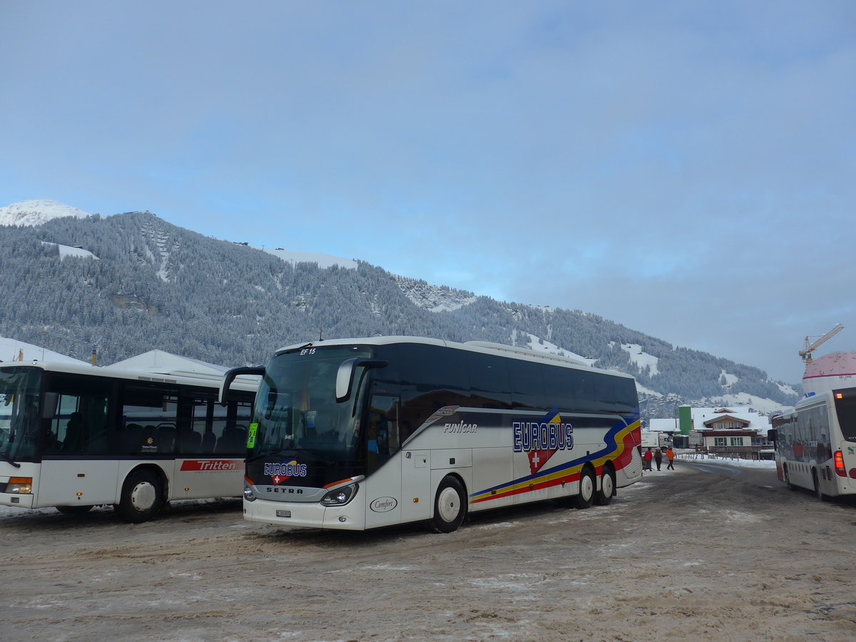 (200'845) - Funi-Car, Biel - Nr. 15/BE 203'815 - Setra am 12. Januar 2019 in Adelboden, Weltcup