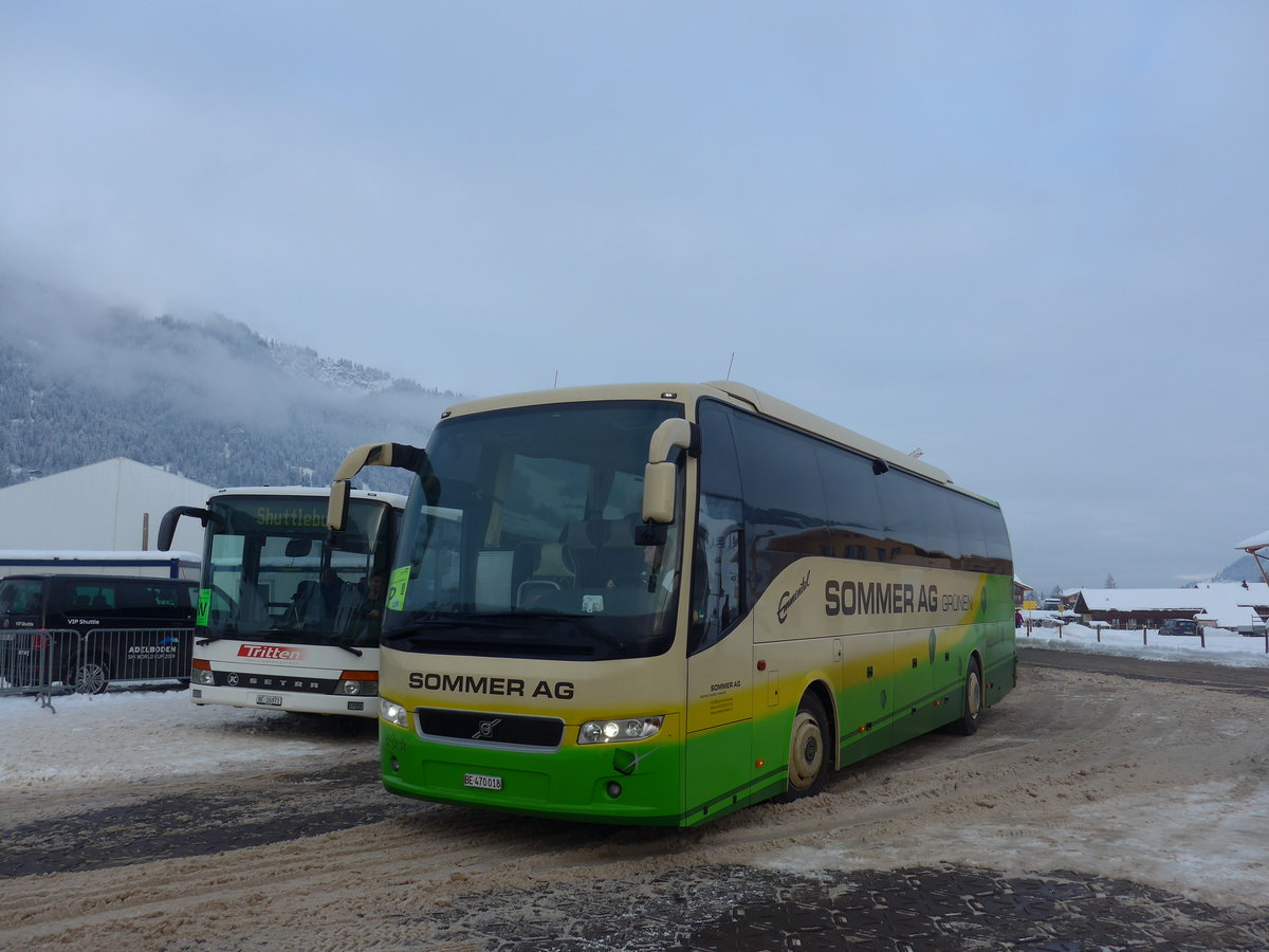 (200'881) - Sommer, Grnen - BE 470'018 - Volvo am 12. Januar 2019 in Adelboden, Weltcup