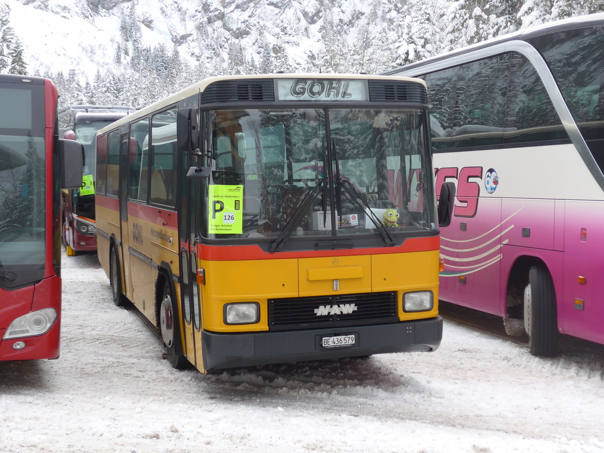 (200'912) - Gohl, Herzogenbuchsee - Nr. 11/BE 436'579 - NAW/Hess (ex Flury, Balm; ex Steiner, Altbron Nr. 11) am 12. Januar 2019 in Adelboden, Unter dem Birg