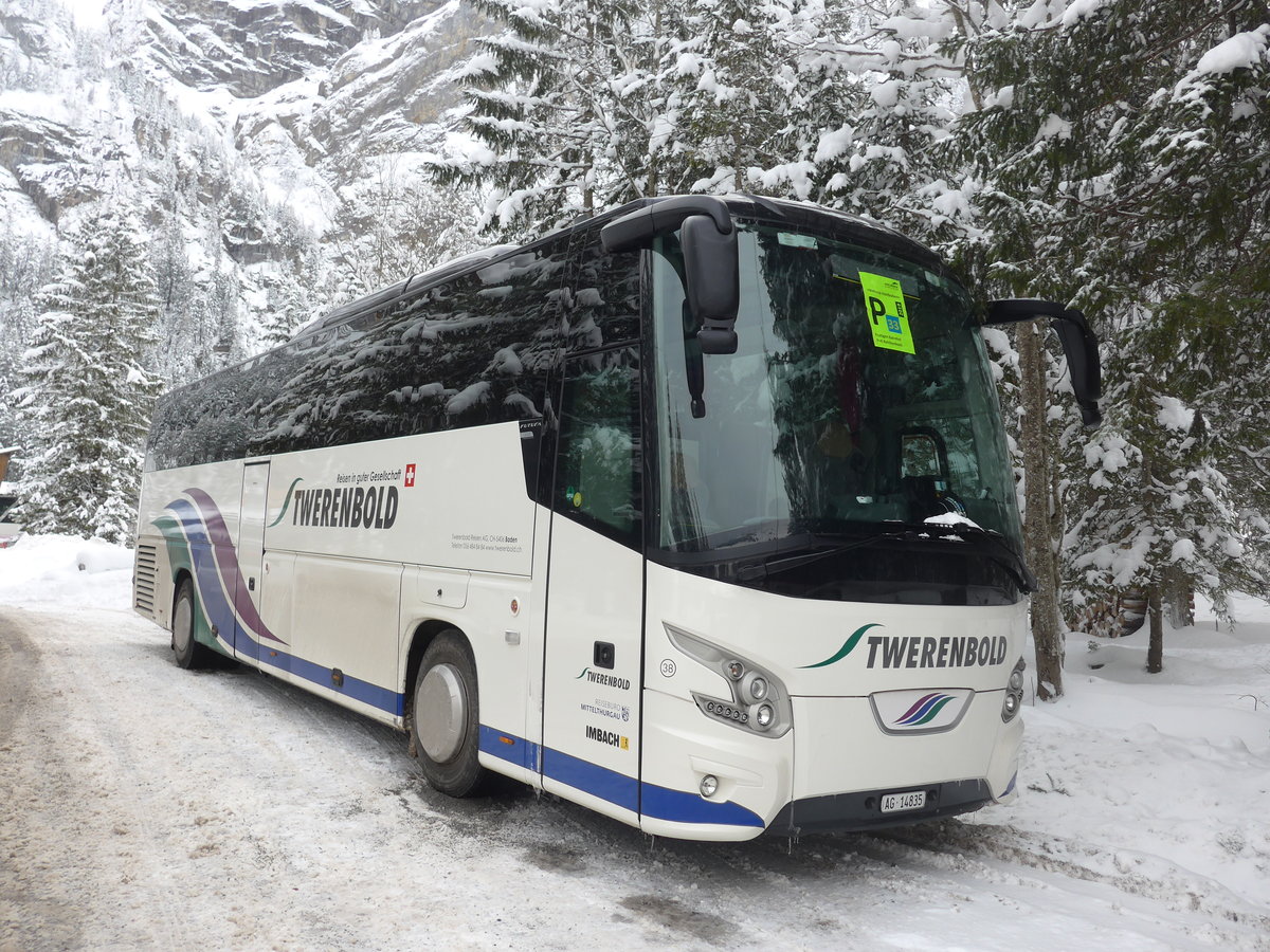 (200'913) - Twerenbold, Baden - Nr. 38/AG 14'835 - VDL am 12. Januar 2019 in Adelboden, Unter dem Birg