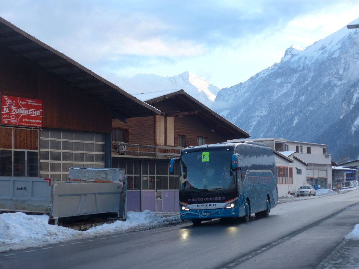 (200'984) - Heidi, Liesberg - SO 87'268 - Setra am 12. Januar 2019 beim Bahnhof Frutigen