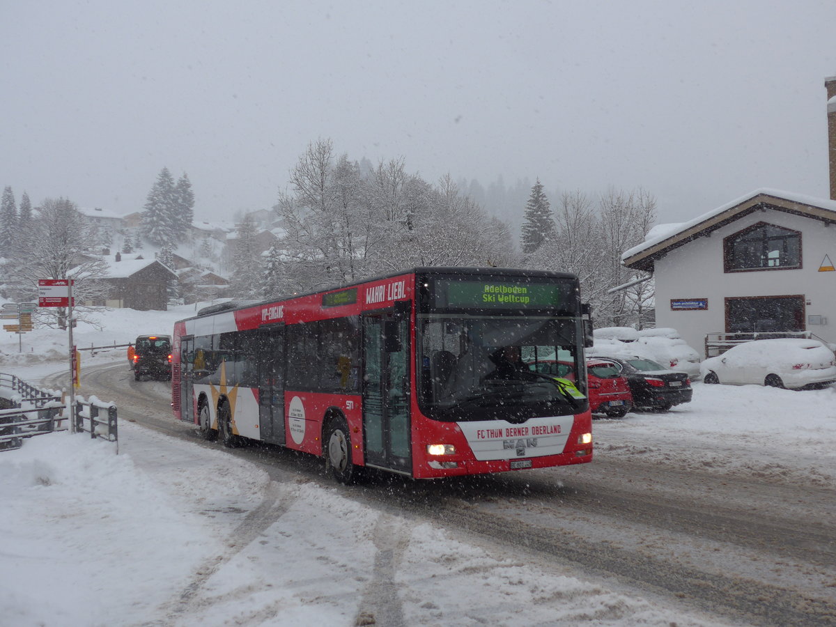 (201'095) - STI Thun - Nr. 149/BE 801'149 - MAN am 13. Januar 2019 in Adelboden, Oey