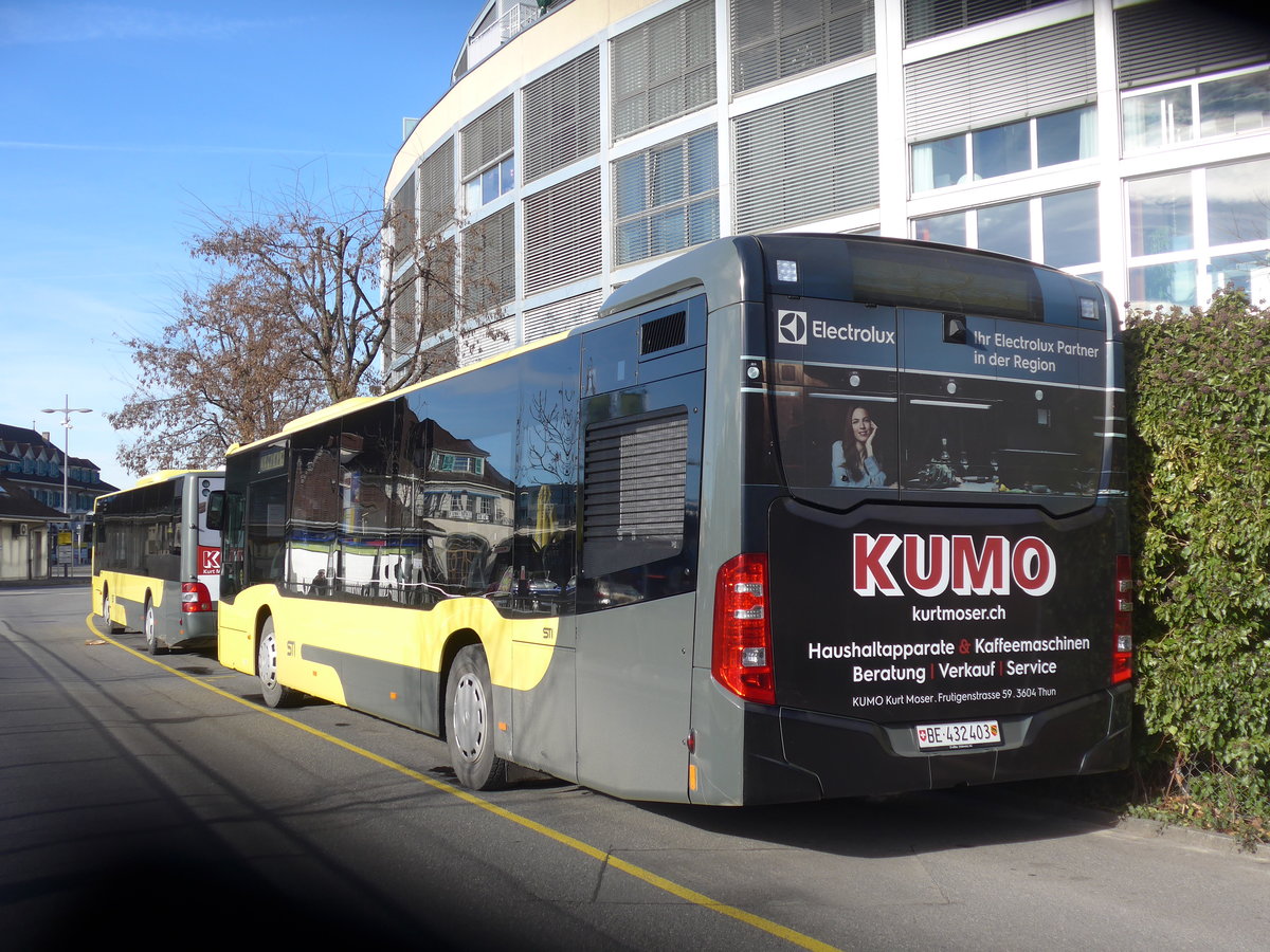 (201'196) - STI Thun - Nr. 403/BE 432'403 - Mercedes am 16. Januar 2019 bei der Schifflndte Thun