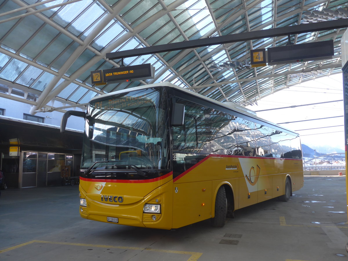 (201'255) - TpM, Mesocco - Nr. 18/GR 108'018 - Iveco am 19. Januar 2019 in Chur, Postautostation