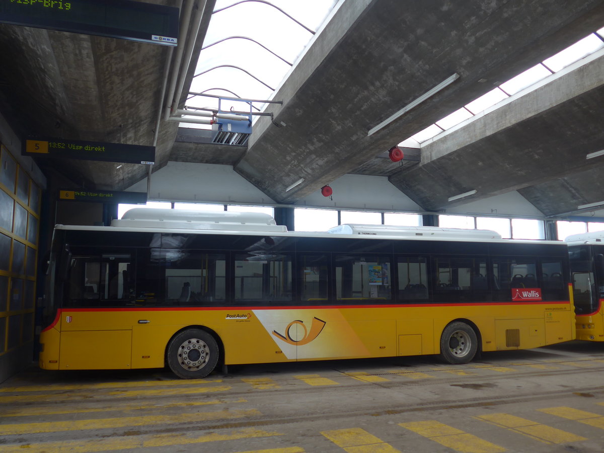 (201'325) - PostAuto Wallis - VS 477'210 - Ebusco am 27. Januar 2019 in Saas-Fee, Busterminal