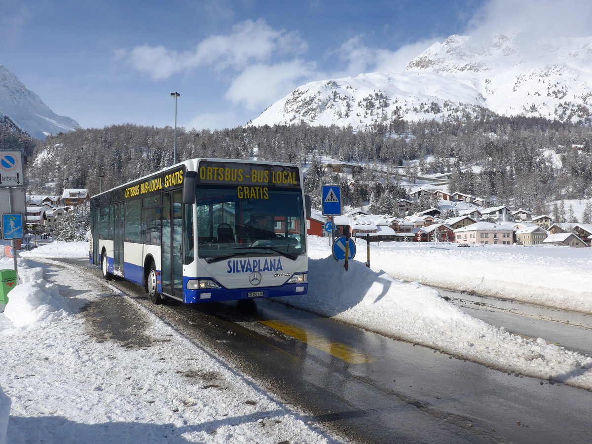 (201'418) - Corvatsch Power, Silvaplana - GR 152'188 - Mercedes (ex VZO Grningen Nr. 16) am 2. Februar 2019 in Silvaplana, Kreisel Mitte