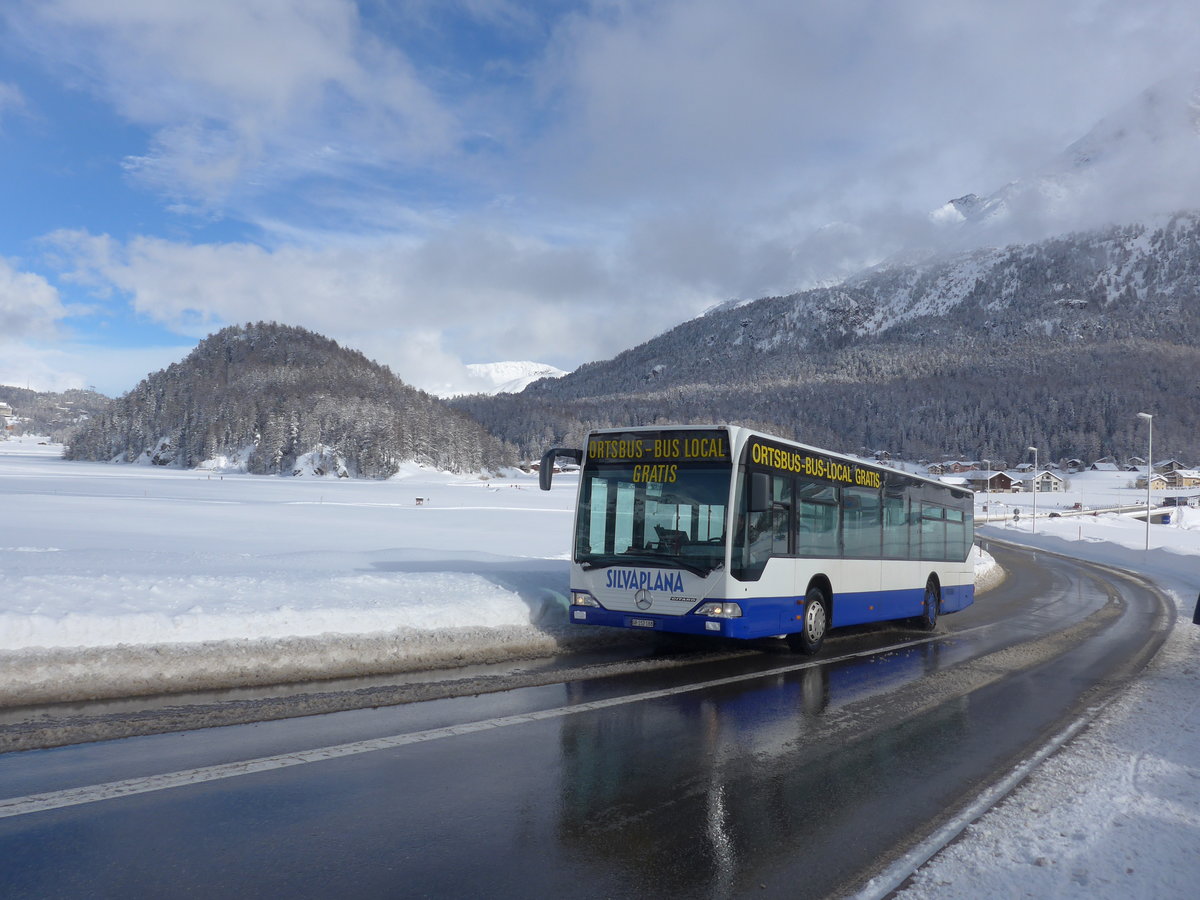 (201'421) - Corvatsch Power, Silvaplana - GR 152'188 - Mercedes (ex VZO Grningen Nr. 16) am 2. Februar 2019 in Silvalana, Kreisel Mitte