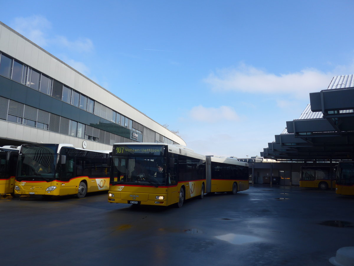 (201'439) - Steiner, Ortschwaben - Nr. 20/BE 48'735 - MAN (ex Nr. 10) am 4. Februar 2019 in Bern, Postautostation