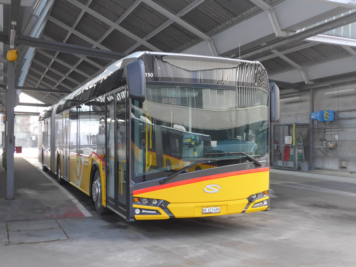 (201'456) - PostAuto Bern - Nr. 685/BE 823'685 - Solaris am 4. Februar 2019 in Bern, Postautostation