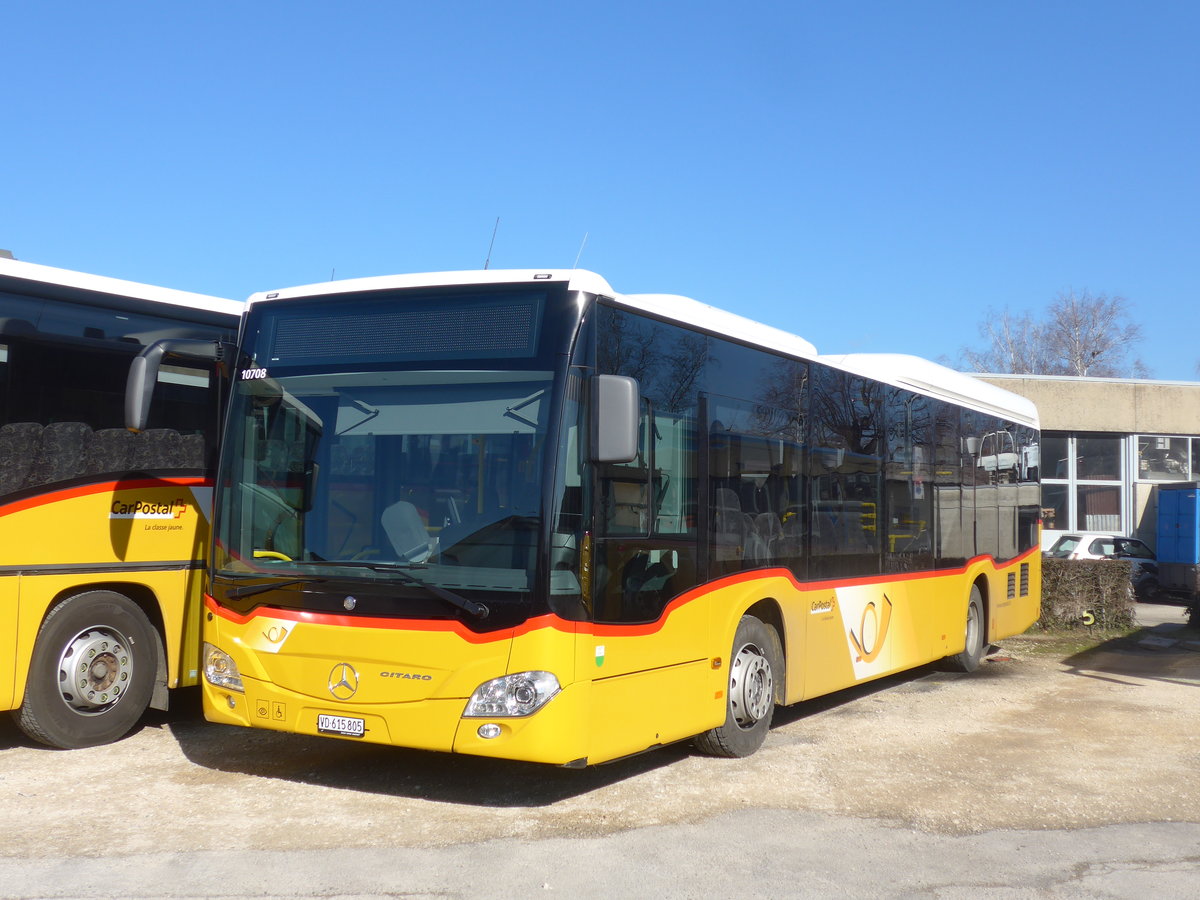 (201'608) - CarPostal Ouest - VD 615'805 - Mercedes am 16. Februar 2019 in Yverdon, Garage