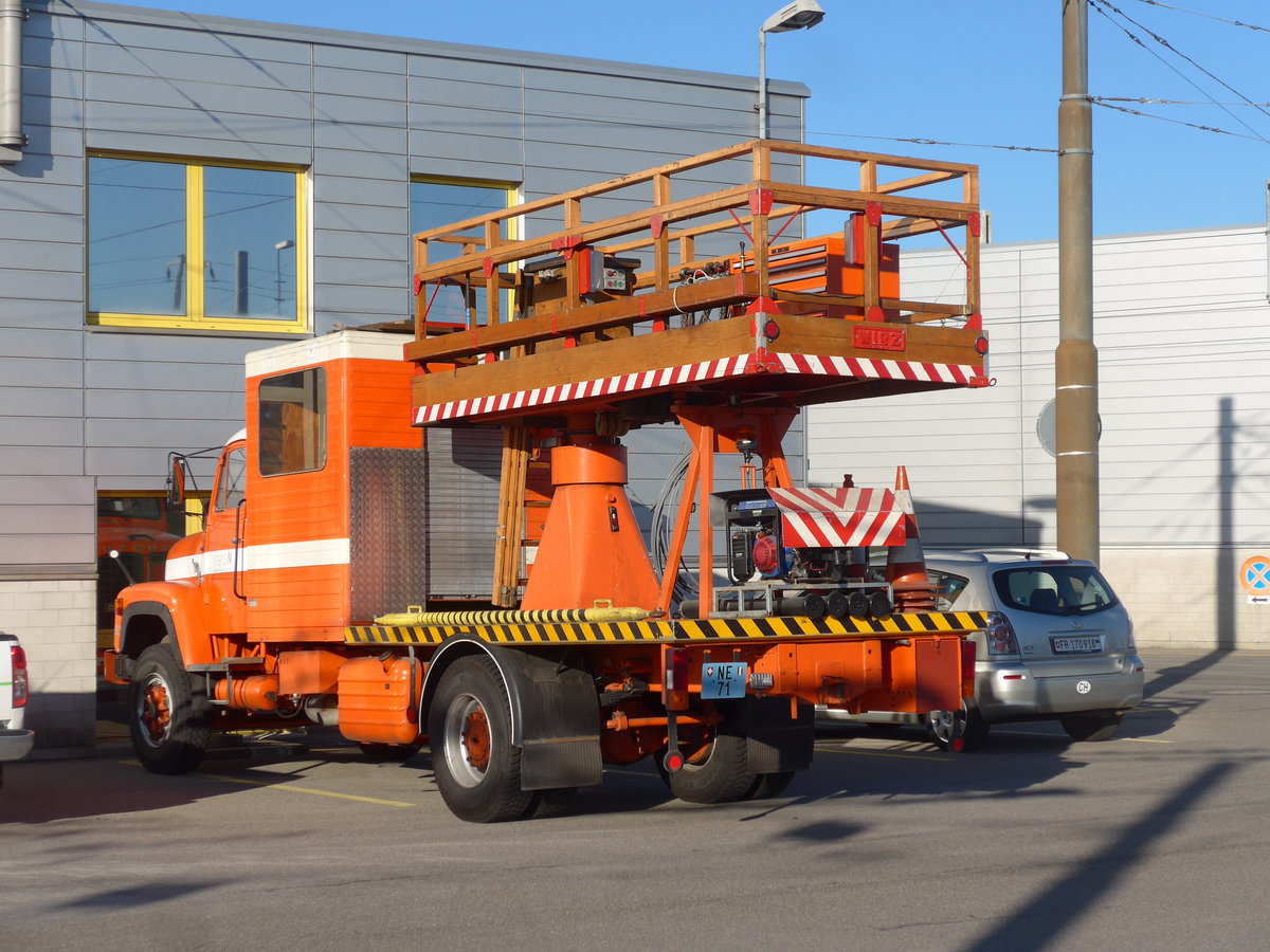 (201'661) - transN, La Chaux-de-Fonds - Nr. 51/NE 71 - Saurer am 16. Februar 2019 in Marin, Dpt