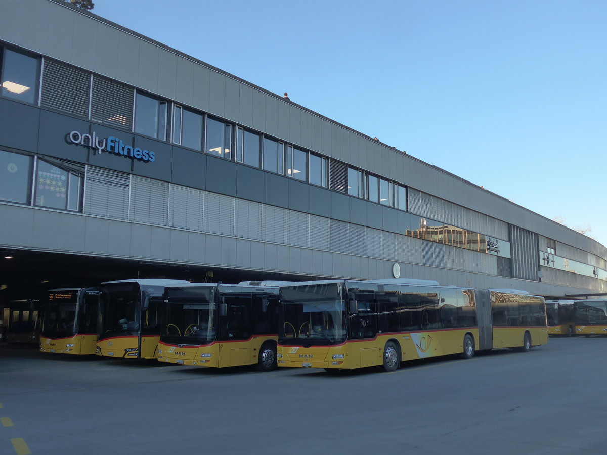 (201'663) - PostAuto Bern - Nr. 663/BE 610'550 - MAN am 16. Februar 2019 in Bern, Postautostation