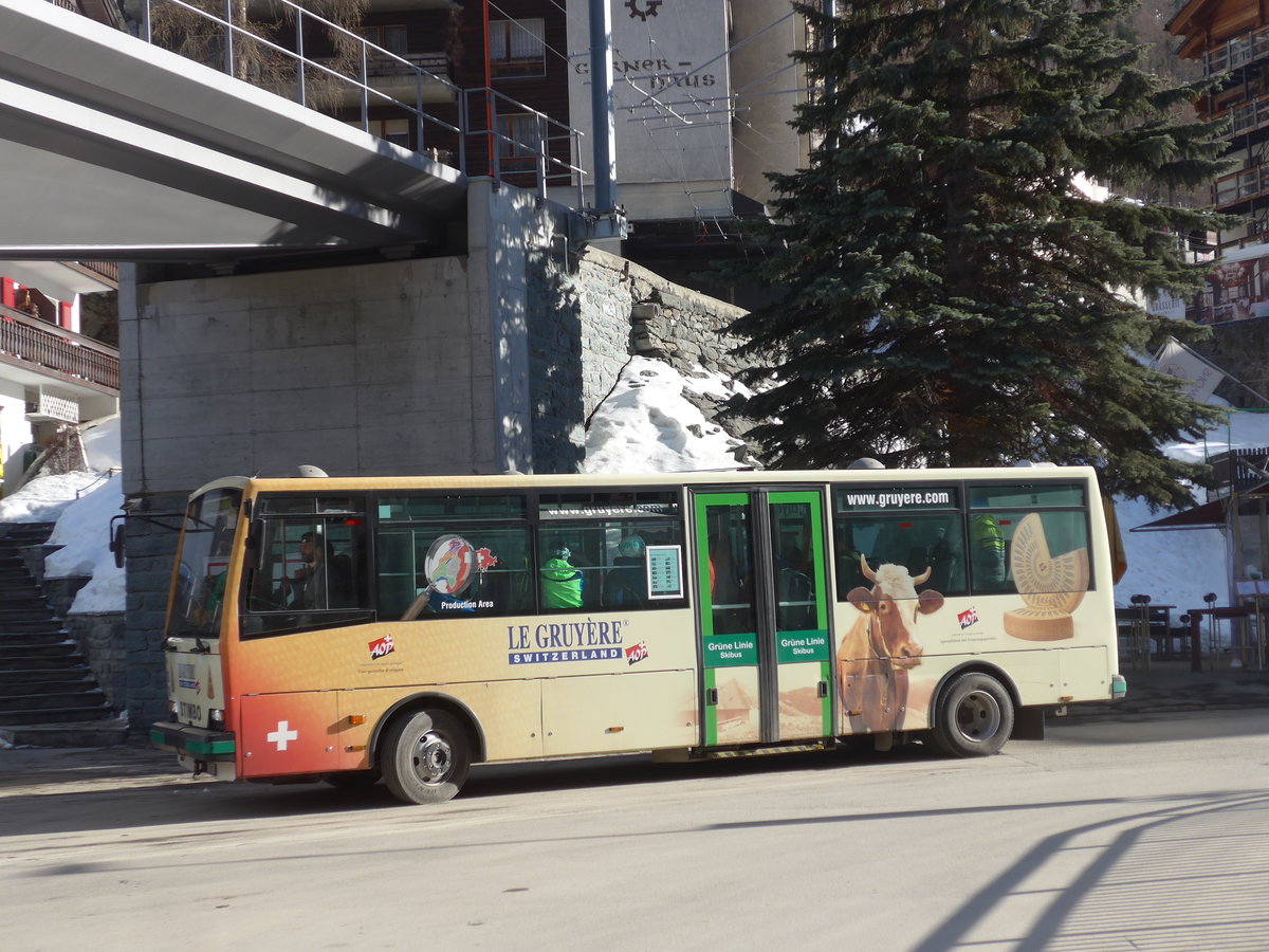 (201'897) - OBZ Zermatt - Nr. 9/VS 143'405 - Stimbo am 3. Mrz 2019 in Zermatt, Getwing Brcke