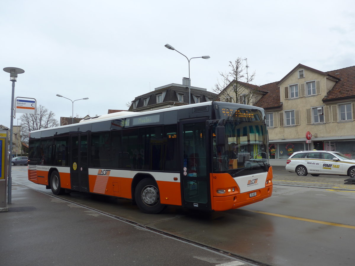 (201'962) - AOT Amriswil - Nr. 10/TG 692 - Neoplan am 4. Mrz 2019 beim Bahnhof Amriswil