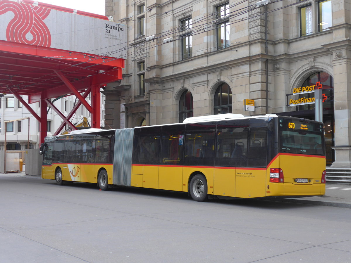 (202'000) - Moser, Flaach - Nr. 360/ZH 249'431 - MAN am 4. Mrz 2019 beim Hauptbahnhof Winterthur