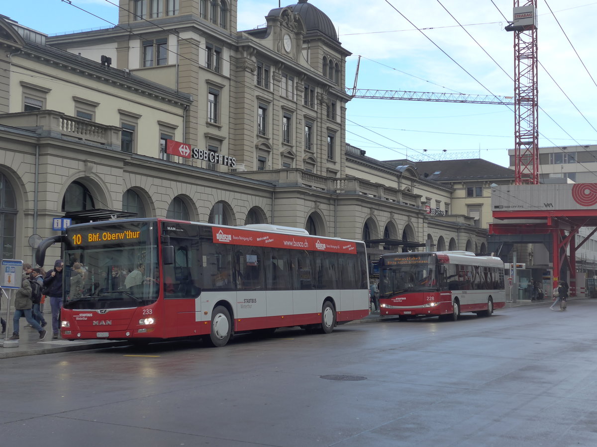 (202'005) - SW Winterthur - Nr. 233/ZH 740'233 - MAN am 4. Mrz 2019 beim Hauptbahnhof Winterthur