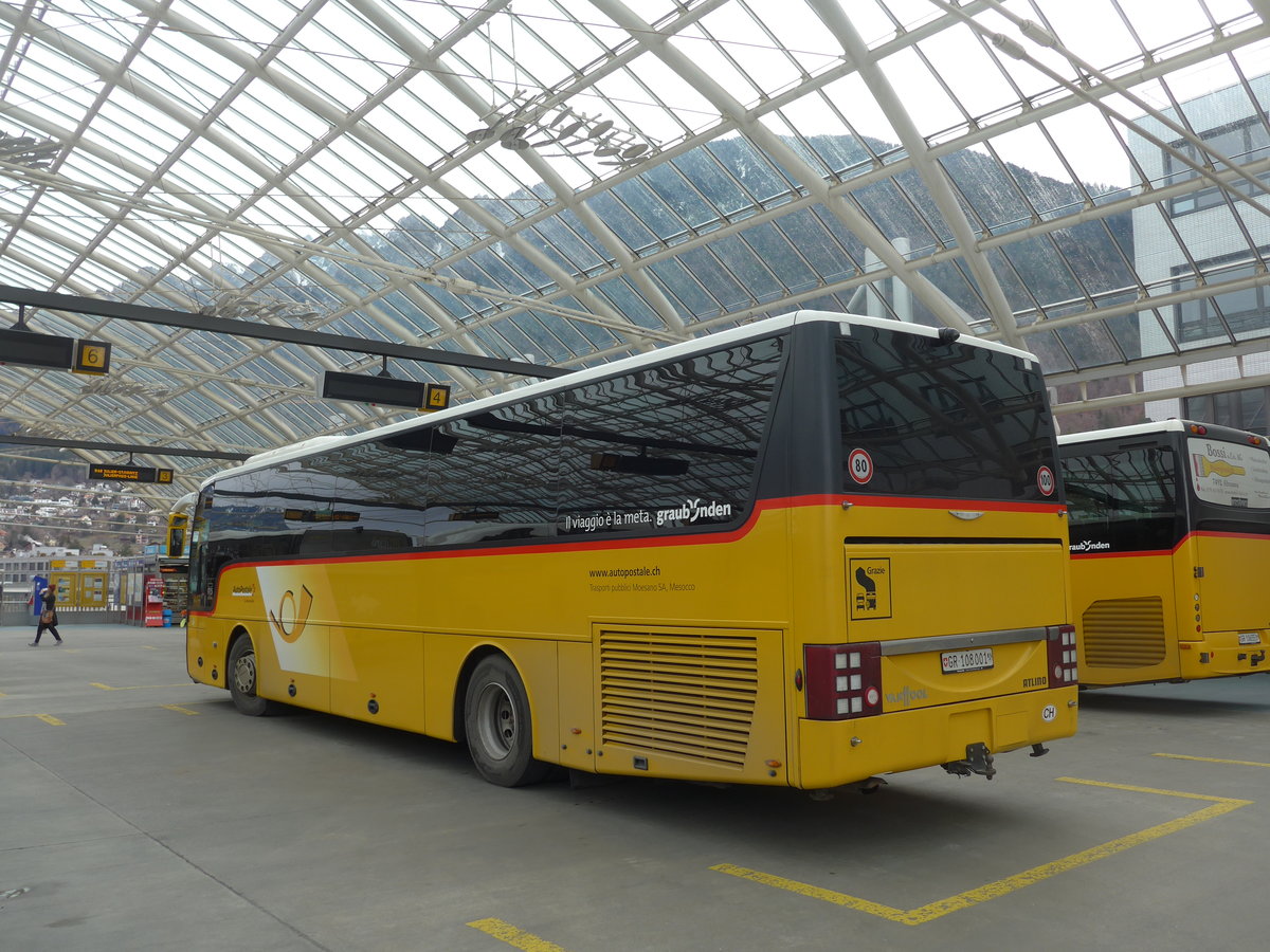 (202'034) - TpM, Mesocco - Nr. 1/GR 108'001 - Van Hool (ex Pacciarelli, Grono) am 10. Mrz 2019 in Chur, Postautostation