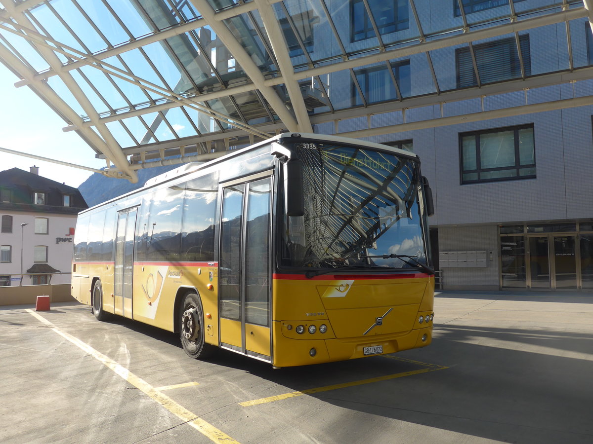 (202'129) - PostAuto Graubnden (Ostschweiz) - GR 176'022 - Volvo (SG 267'063; ex AR 15'234; ex AR 14'857; ex Nef, Hemberg) am 10. Mrz 2019 in Chur, Postautostation