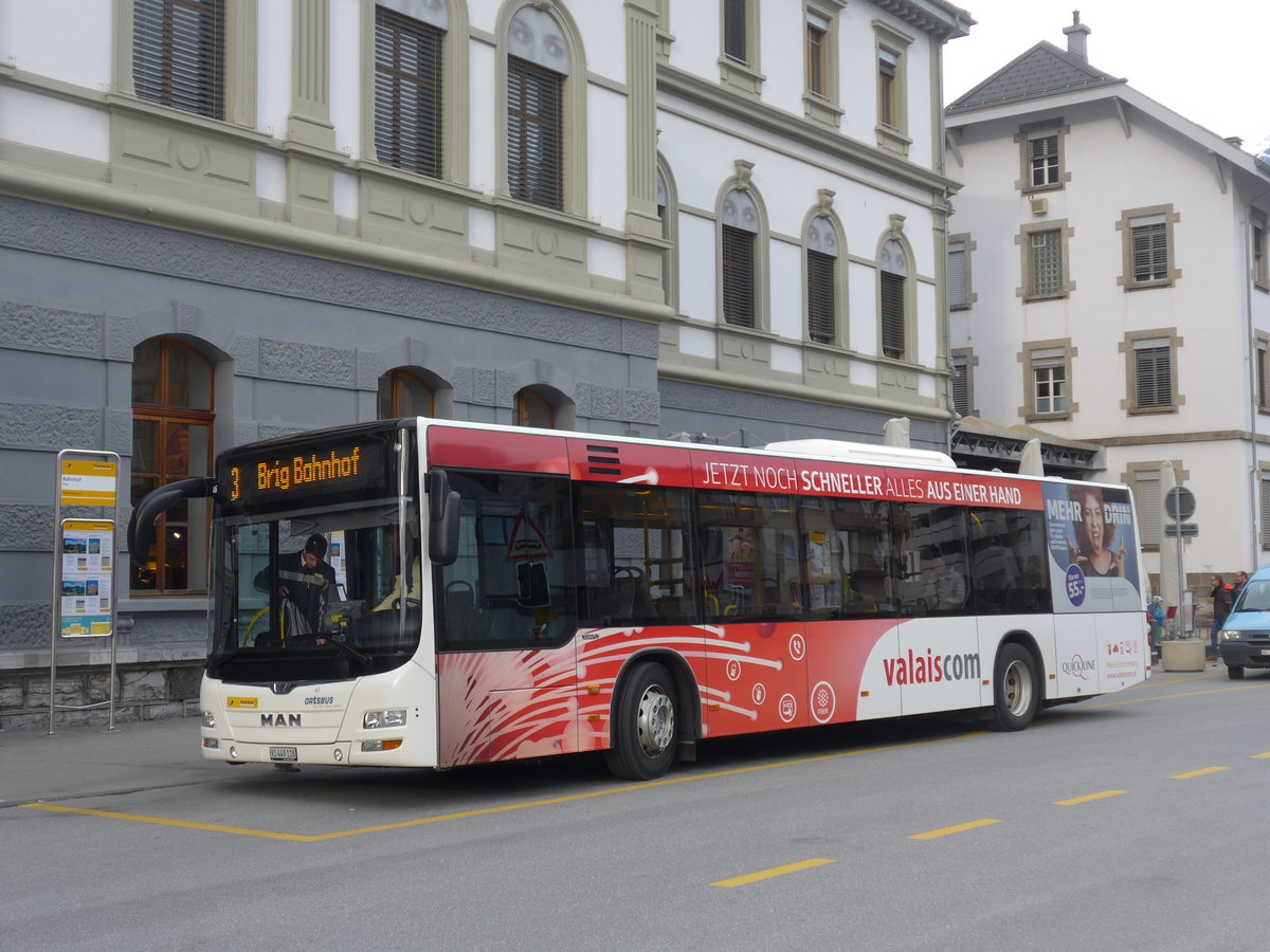 (202'478) - PostAuto Wallis - VS 449'118 - MAN am 17. Mrz 2019 beim Bahnhof Brig