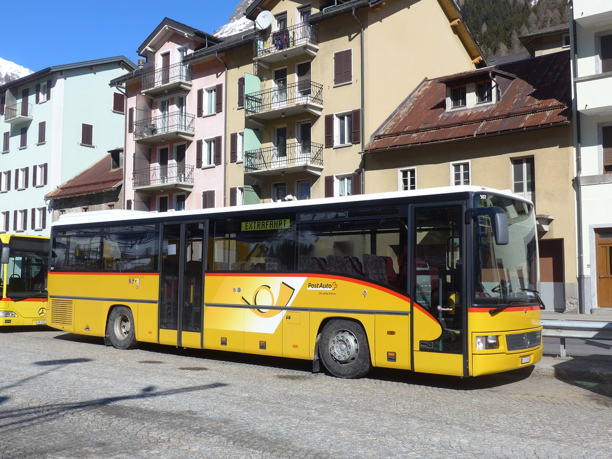 (202'529) - Marchetti, Airolo - TI 239'834 - Mercedes (ex AVG Meiringen Nr. 70) am 19. Mrz 2019 beim Bahnhof Airolo