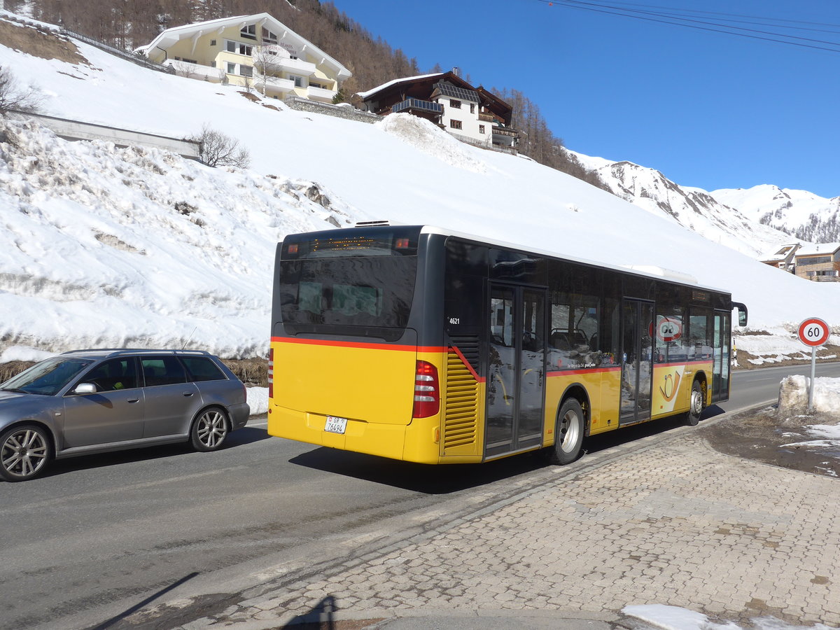 (202'645) - Jenal, Samnaun - GR 76'494 - Mercedes (ex PostAuto Nordschweiz) am 20. Mrz 2019 in Samnaun, Ravaisch