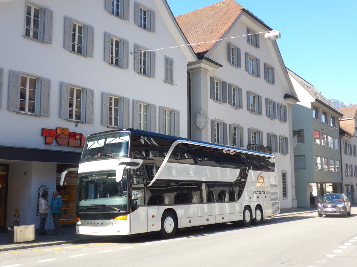 (202'793) - AAGU Altdorf - Nr. 60/UR 9142 - Setra am 22. Mrz 2019 in Altdorf, Telldenkmal