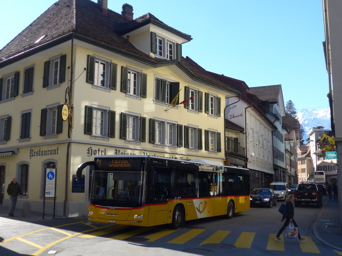 (202'794) - Mattli, Wassen - UR 9261 - MAN am 22. Mrz 2019 in Altdorf, Telldenkmal