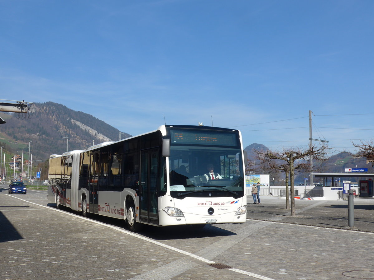 (202'867) - ARAG Ruswil - Nr. 39/LU 15'541 - Mercedes am 22. Mrz 2019 beim Bahnhof Alpnachstad