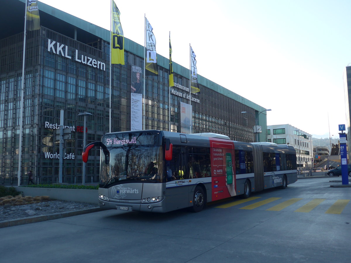 (202'918) - AAGR Rothenburg - Nr. 10/LU 160'096 - Solaris am 23. Mrz 2019 beim Bahnhof Luzern