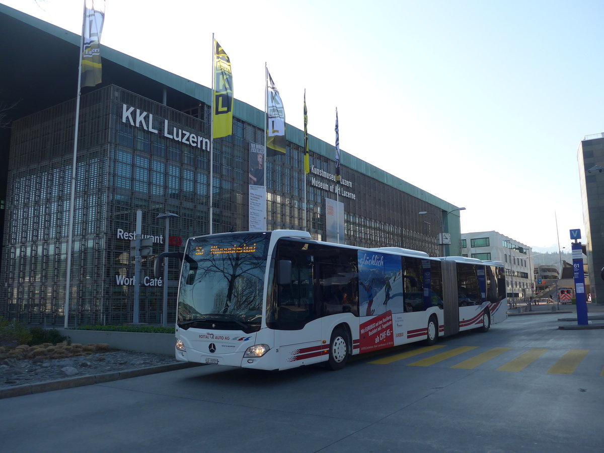 (202'926) - ARAG Ruswil - Nr. 35/LU 15'727 - Mercedes am 23. Mrz 2019 beim Bahnhof Luzern