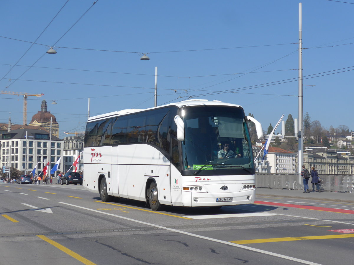 (203'032) - Aus Bulgarien: ??? - CB 3965 MH - Beulas (ex FM Coach, I-Perugia) am 23. Mrz 2019 in Luzern, Bahnhofbrcke