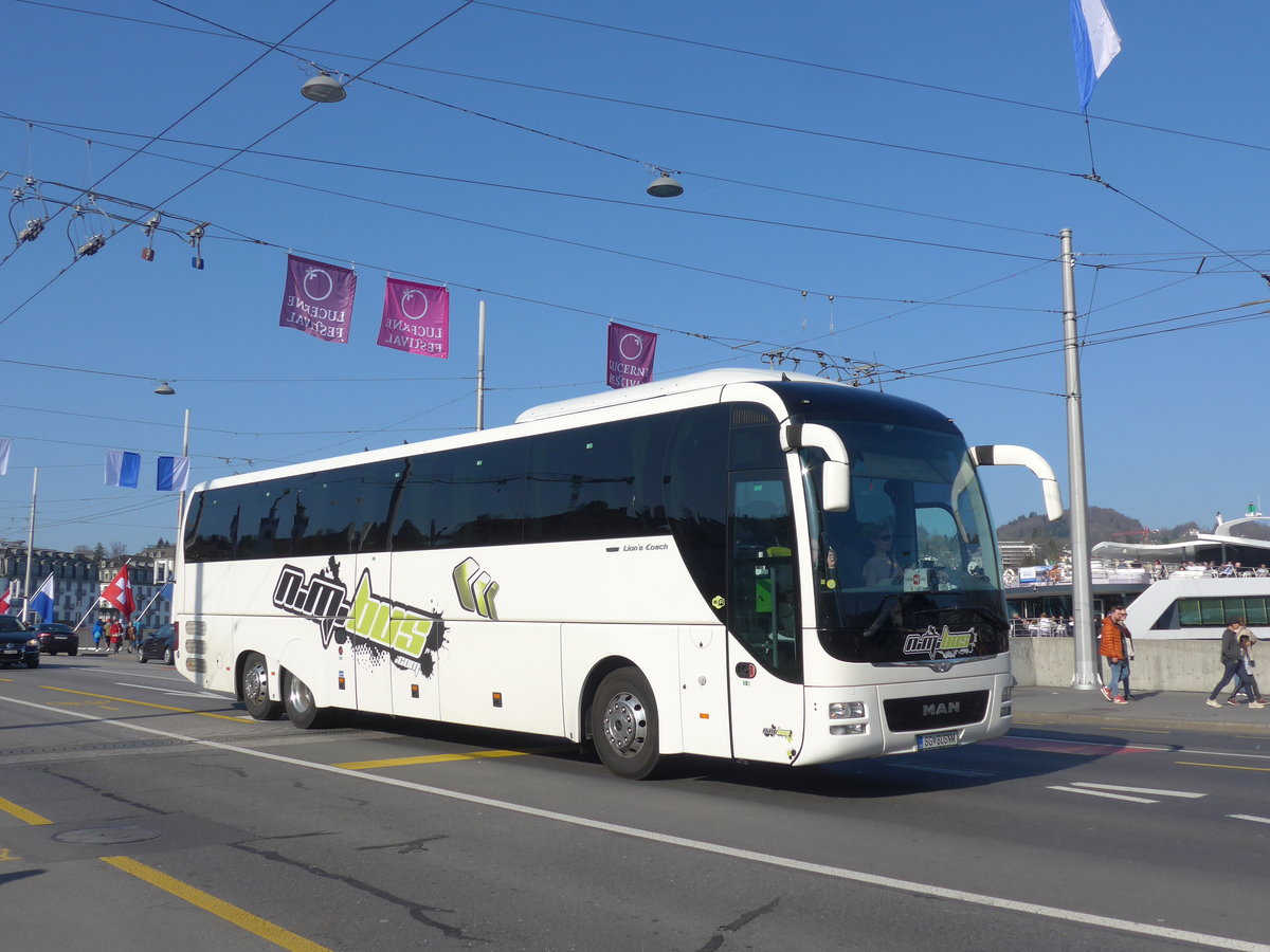 (203'372) - Aus Slowenien: N.M.Bus, Slovenj Gradec - SG BUSNM - MAN am 30. Mrz 2019 in Luzern, Bahnhofbrcke