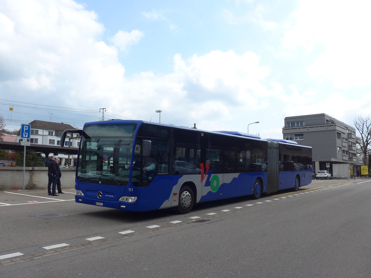 (203'510) - VZO Grningen - Nr. 111/ZH 745'111 - Mercedes am 7. April 2019 beim Bahnhof Ksnacht