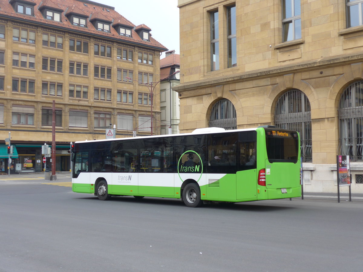 (203'585) - transN, La Chaux-de-Fonds - Nr. 318/NE 27'218 - Mercedes (ex TRN La Chaux-de-Fonds Nr. 318) am 13. April 2019 beim Bahnhof La Chaux-de-Fonds