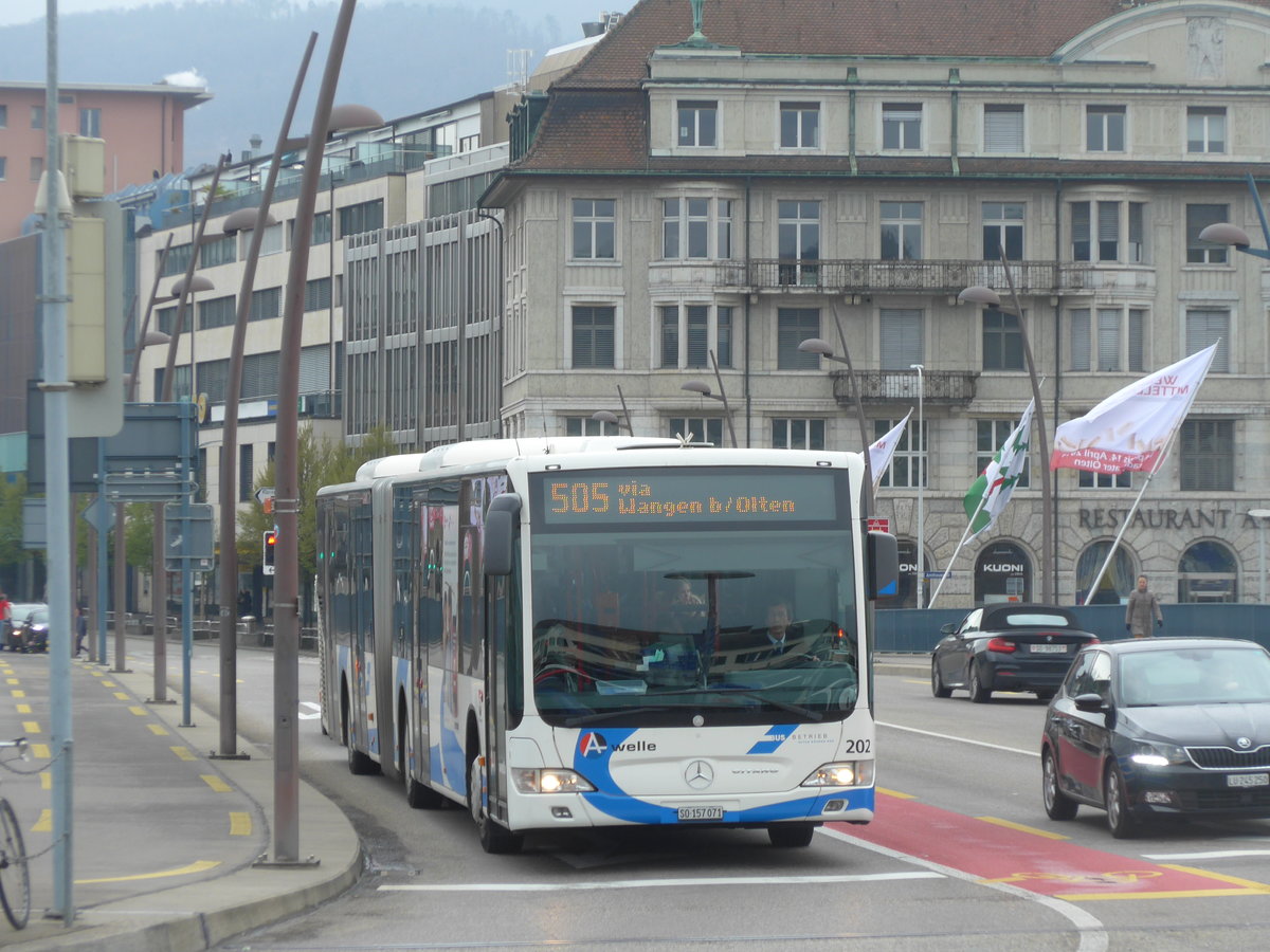 (203'688) - BOGG Wangen b.O. - Nr. 202/SO 157'071 - Mercedes am 14. April 2019 in Olten, Bahnhofbrcke