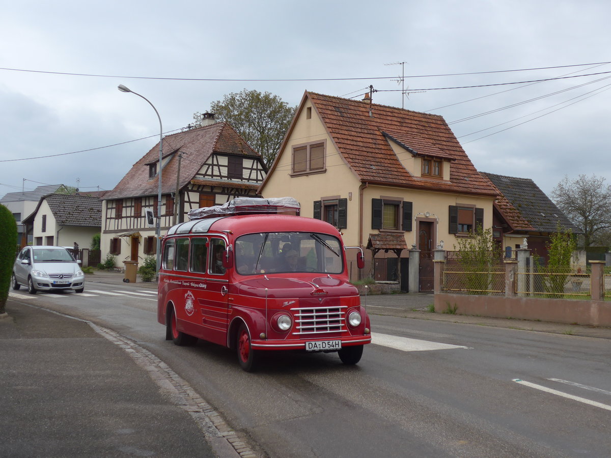 (204'190) - Aus Deutschland: Lutz, Otzberg - DA-D 54H - Fiat/Menarini am 27. April 2019 in Stundwiller, Rue Principale