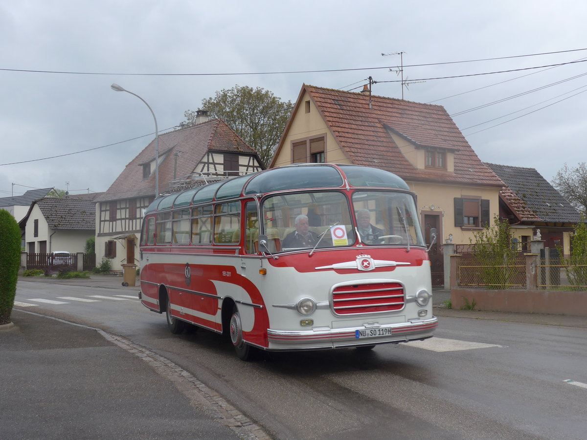 (204'227) - Aus Deutschland: Setra, Ulm - NU-SO 119H - Setra am 27. April 2019 in Stundwiller, Rue Principale