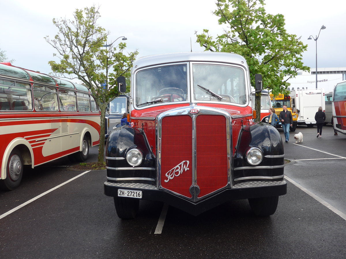 (204'430) - Aus der Schweiz: Meier, Grt - Nr. 12/ZH 27'216 - FBW/R&J (ex Wespe, Altsttten; ex AFA Adelboden Nr. 12) am 27. April 2019 in Haguenau, Parkplatz