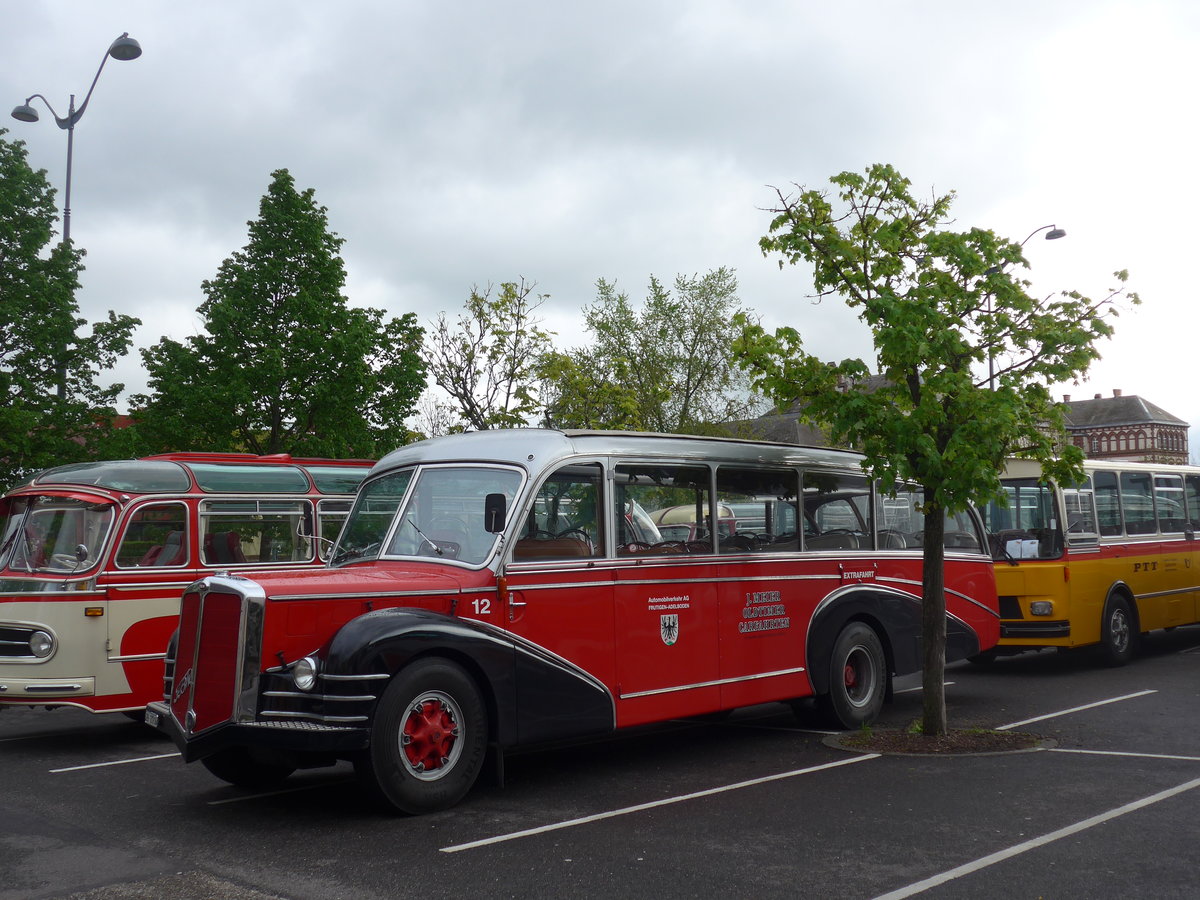 (204'483) - Aus der Schweiz: Meier, Grt - Nr. 12/ZH 27'216 - FBW/R&J (ex Wespe, Altsttten; ex AFA Adelboden Nr. 12) am 28. April 2019 in Haguenau, Parkplatz